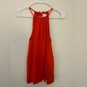 Lisa Perry 100% Silk Burnt Orange Top